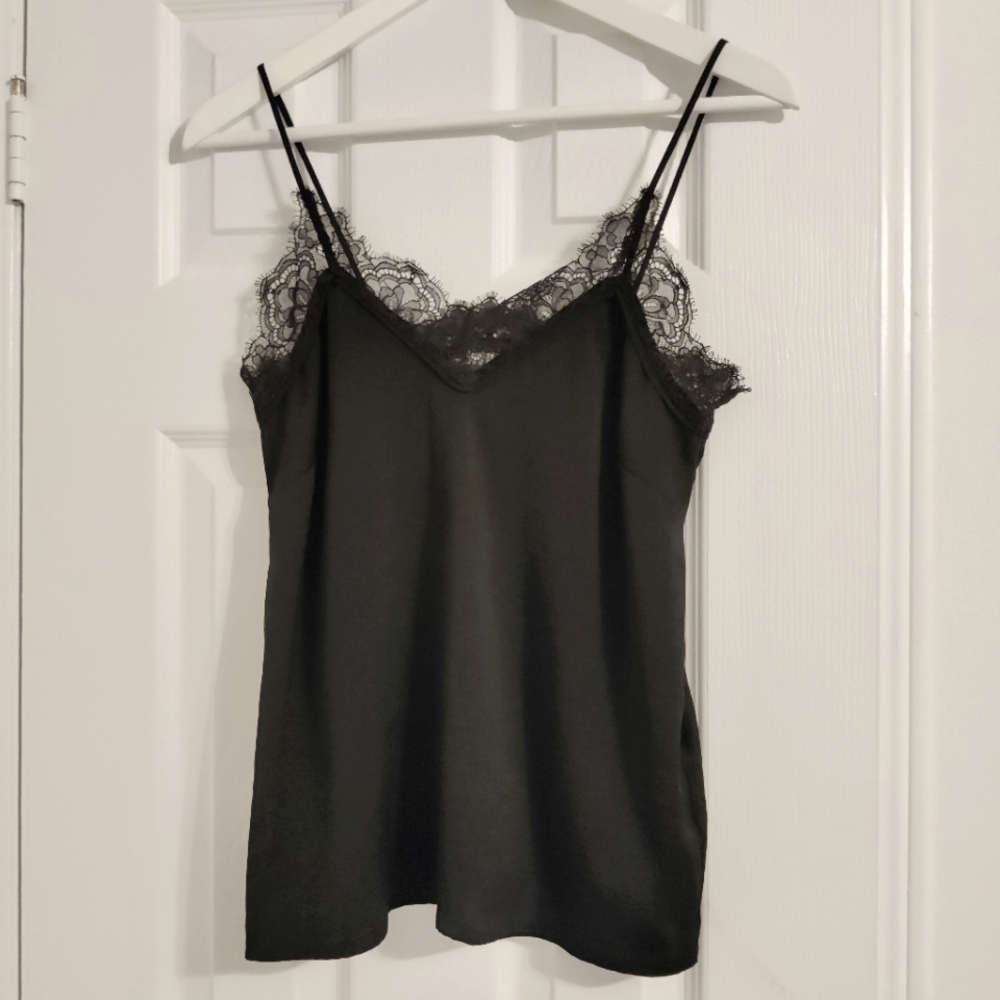HM Black Lace Trim Cami Top